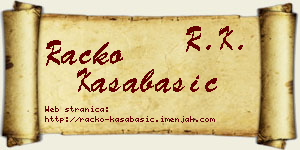 Racko Kasabašić vizit kartica